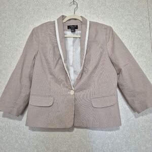 Larry Levine Tan Blazer Structured Suit Jacket..SIZE:16